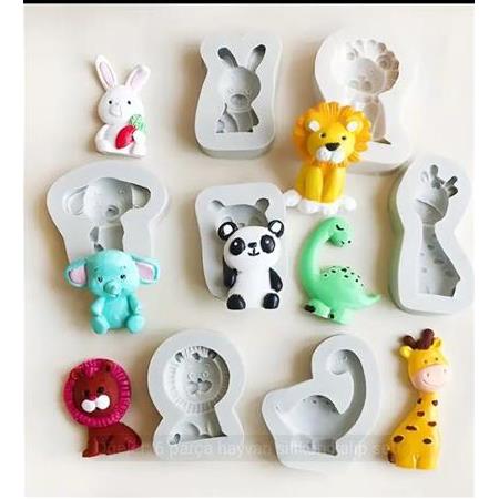 6 Parça Hayvanlar silikon Kalıp seti