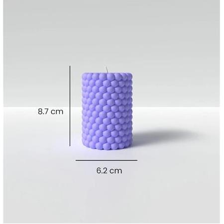 Silindir Bubble Silikon Mum Kalıbı