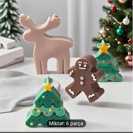 6 Parça Yılbaşı Modelleri Silikon Kalıp