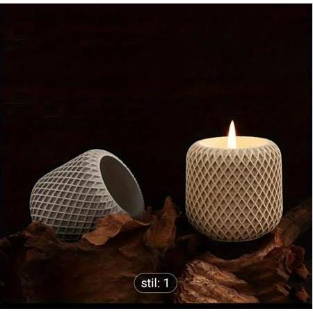 Desenli Mumluk ve Sukülent Silikon Kalıp