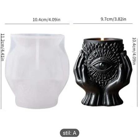 Göz Saksı Mum Kabı Silikon Kalıp