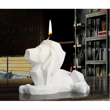 3d Soyut Aslan Silikon Mum Ve taş Kalıbı